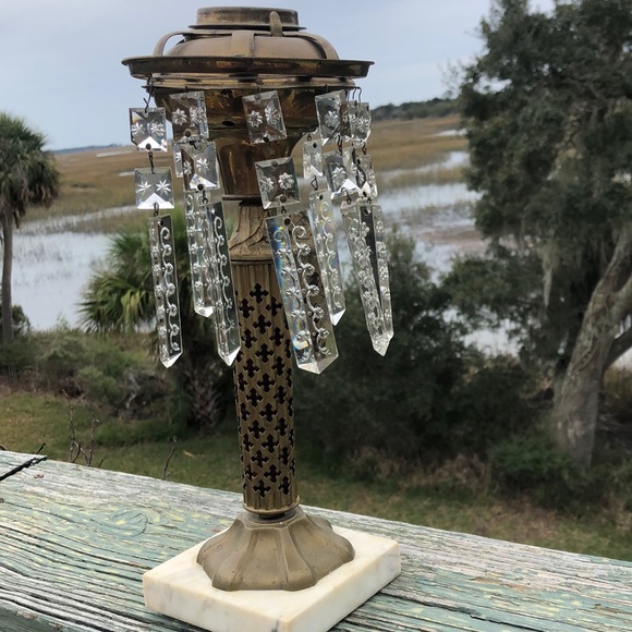Antique lamp crystals and prisms - Picture 1 of 7